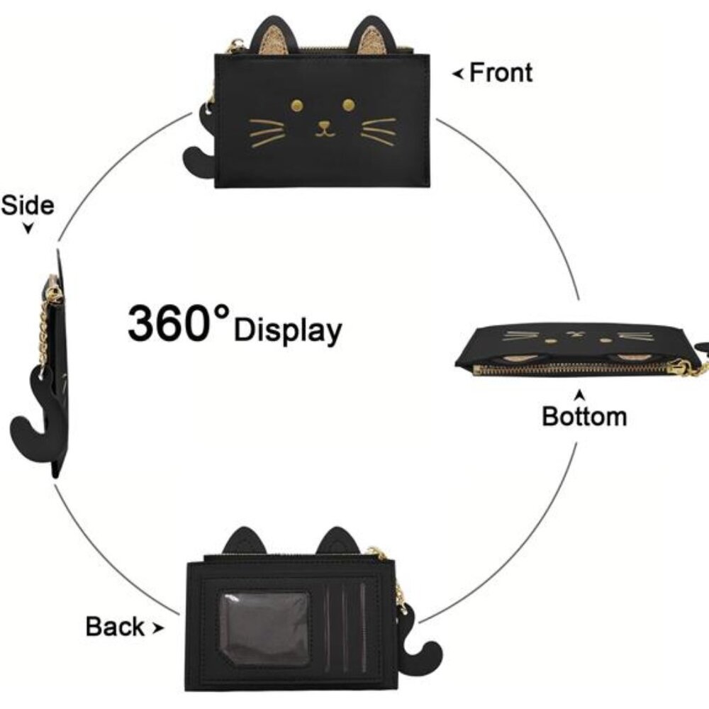 Cat Coin Purse Black - Picture 7 of 8